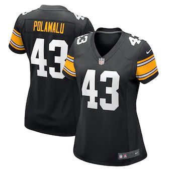 womens nike troy polamalu black pittsburgh steelers retired